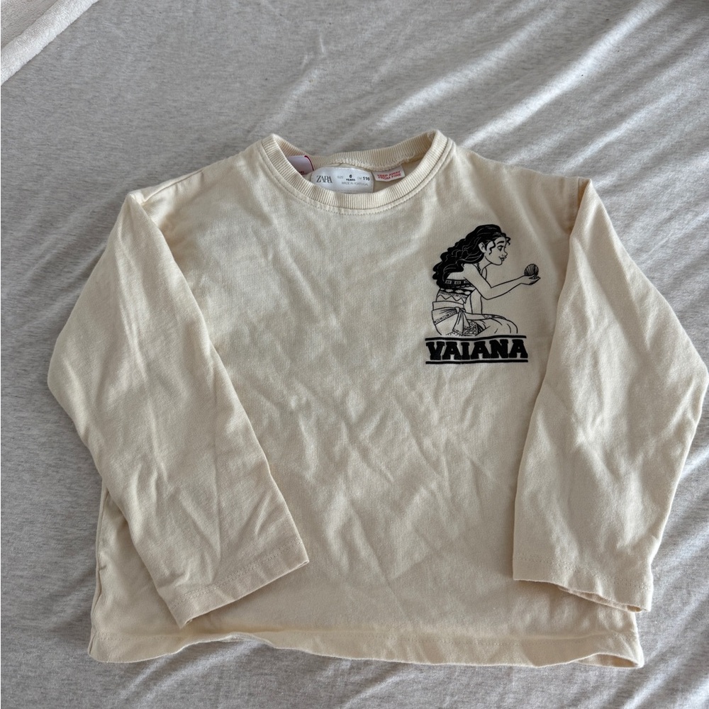 Zara Kids Cream Long Sleeve Shirt